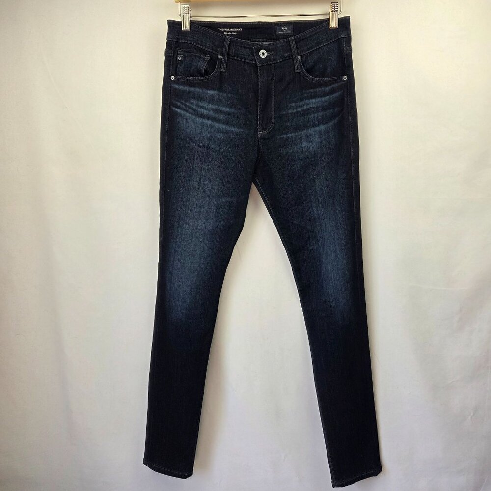 AG Adriano Goldschmied The Farrah High-Rise Skinny Jeans 29R Dark Wash